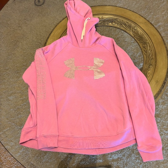 Under Armour UA Storm Fleece Hoodie Sweatshirt Pink Womens Size 2XL - Picture 2 of 6
